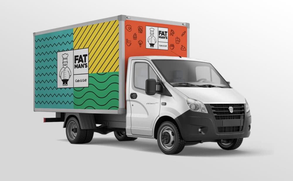 Fat Man's Cafe Menu Design