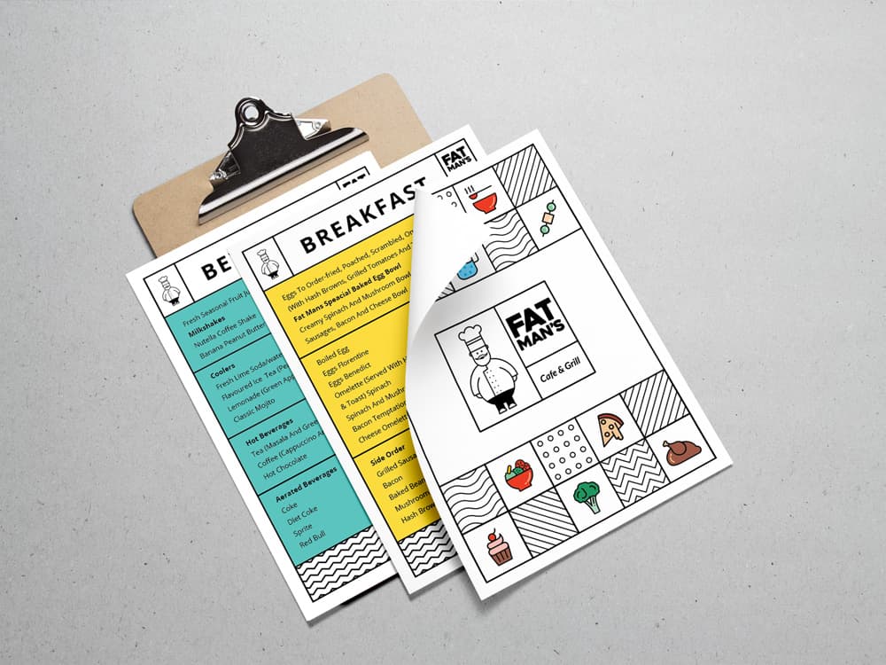 Fat Man's Cafe Mascot Design