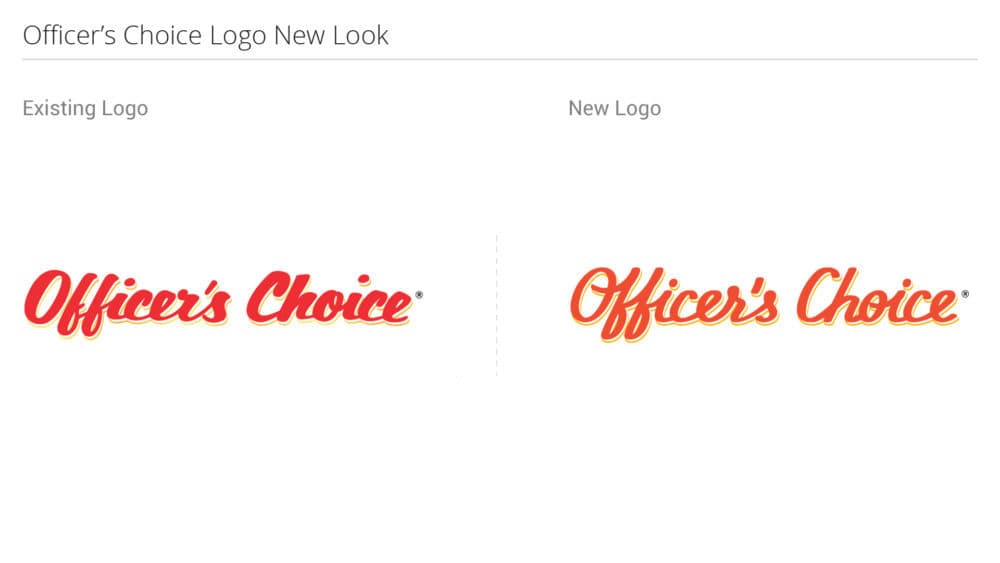 Officer's Choice Whisky Packaging Redesign