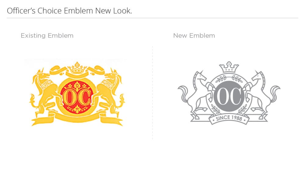 Officer's Choice Packaging Design 2