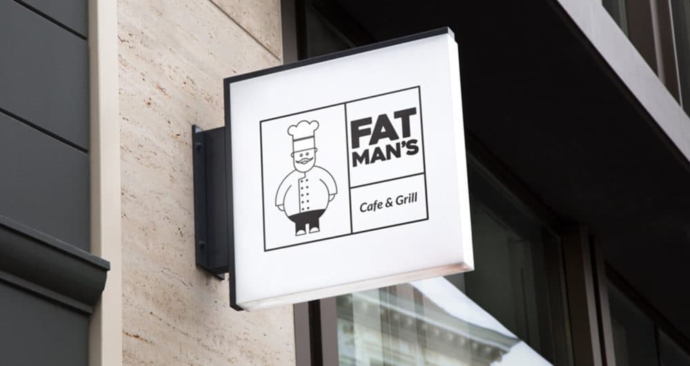 Fat Man's Cafe Logo Design