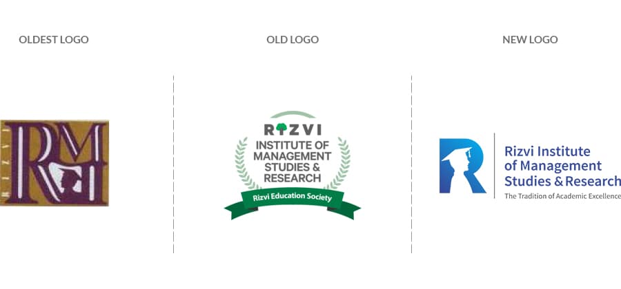 Rizvi Logo Evolution - Oldest to New Logo